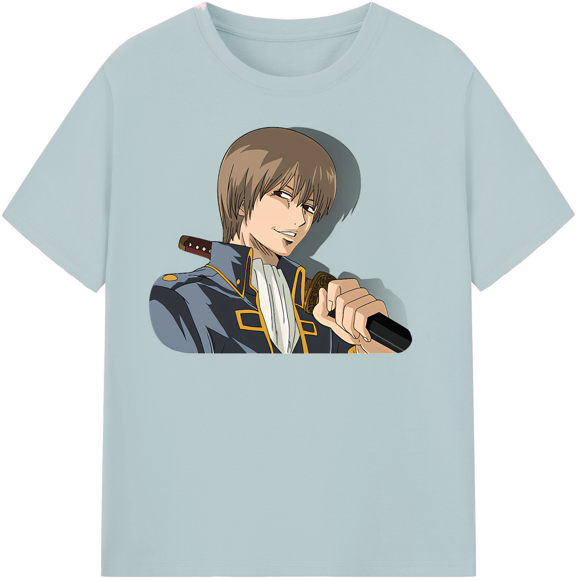 （画像用） ぎんたま 坂田銀時（さかたぎんとき） 神楽 志村新八（しむら しんぱち） GINTAMA Sakata Gintoki Kagura Shimura Shinpachi 綿100％半袖Tシャツ（フロントプリント）